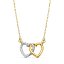 Gargantilla de Amor Oro Bicolor 18K – Corazones Entretejidos de Oro Blanco y Dorado